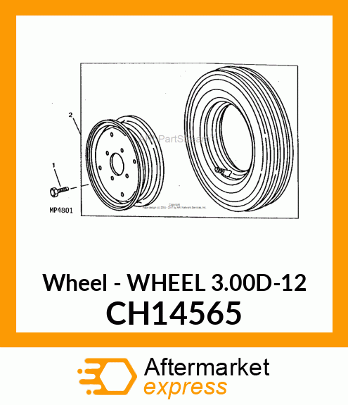 Wheel - WHEEL 3.00D-12 CH14565