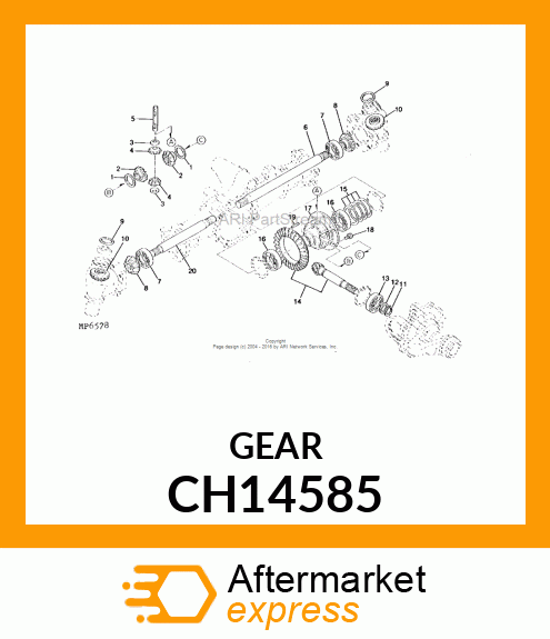 GEAR, GEAR,DIFFERENTIAL (T=14) CH14585