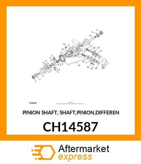 PINION SHAFT, SHAFT,PINION,DIFFEREN CH14587