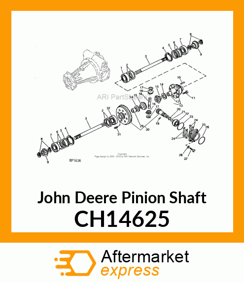 Pinion Shaft CH14625