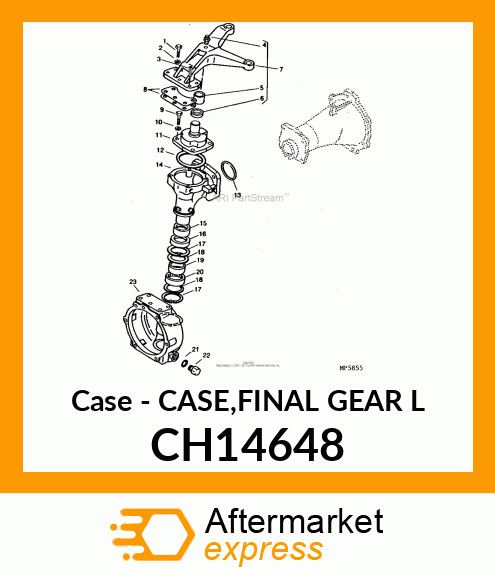 Case - CASE,FINAL GEAR L CH14648