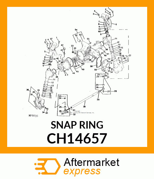 SNAP RING, RING,RETAINING CH14657