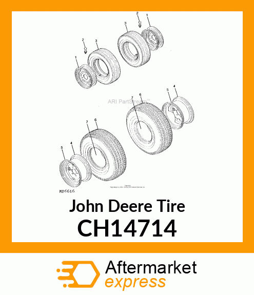 TIRE, TIRE, 25X8.50 CH14714