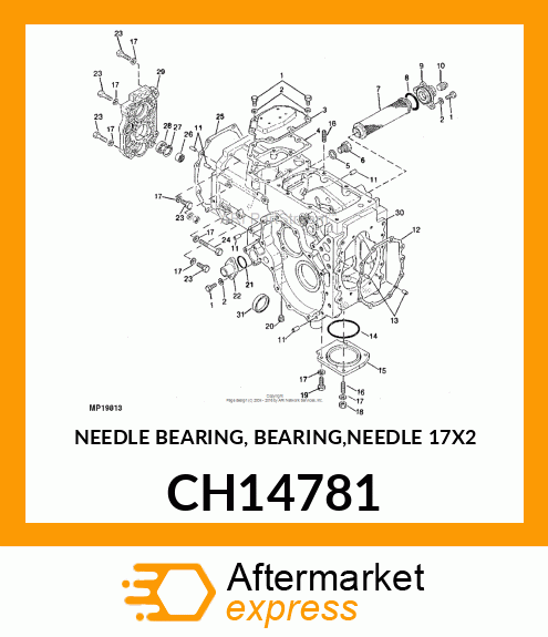 NEEDLE BEARING, BEARING,NEEDLE 17X2 CH14781