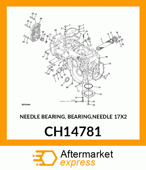 NEEDLE BEARING, BEARING,NEEDLE 17X2 CH14781