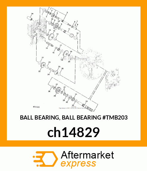 BALL BEARING, BALL BEARING #TMB203 ch14829