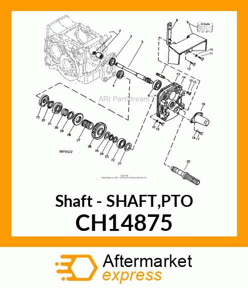 Shaft - SHAFT,PTO CH14875