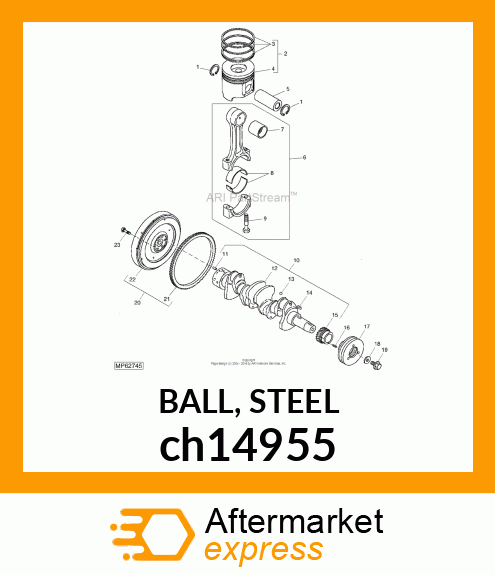 BALL, STEEL ch14955