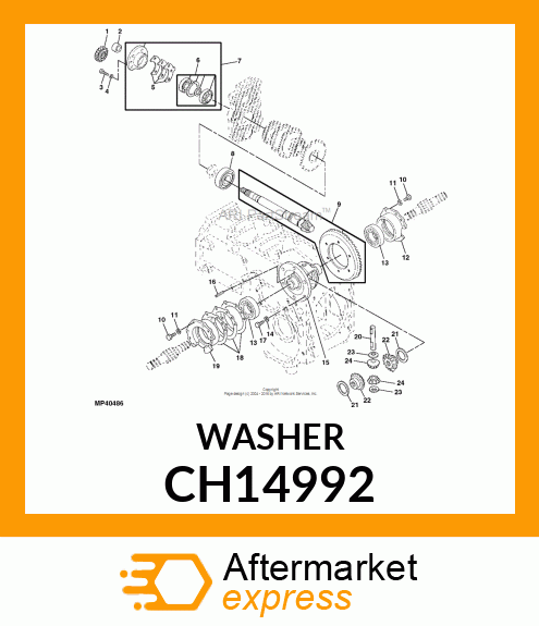WASHER, WASHER,DIFFERENTIALPINION CH14992