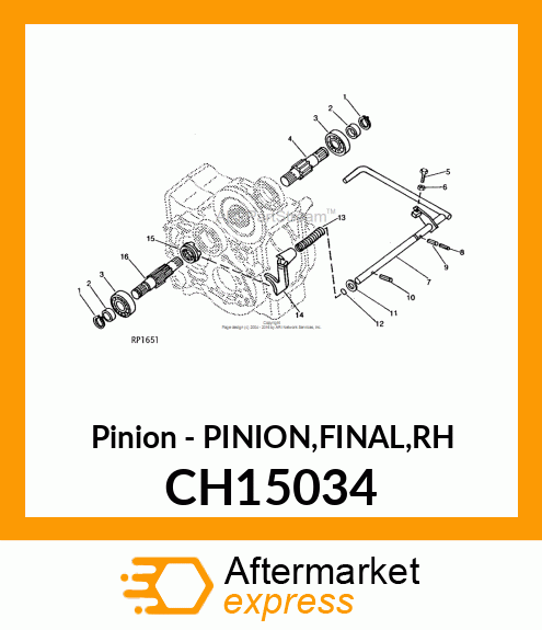 Pinion - PINION,FINAL,RH CH15034