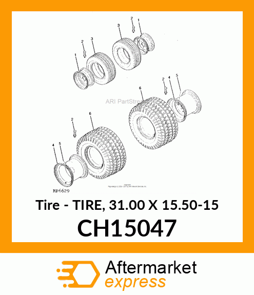 Tire - TIRE, 31.00 X 15.50-15 CH15047