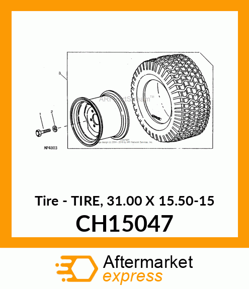 Tire - TIRE, 31.00 X 15.50-15 CH15047