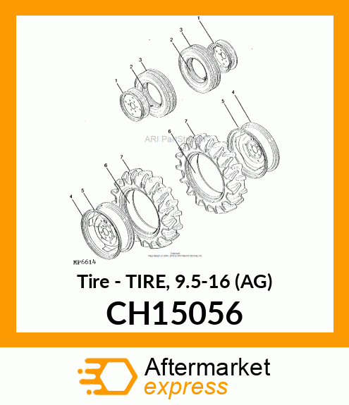 Tire - TIRE, 9.5-16 (AG) CH15056