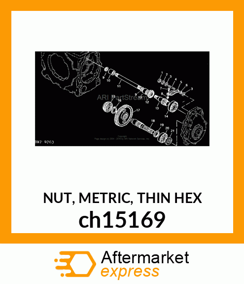 NUT, METRIC, THIN HEX ch15169