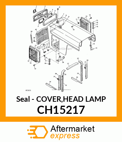 Seal - COVER,HEAD LAMP CH15217