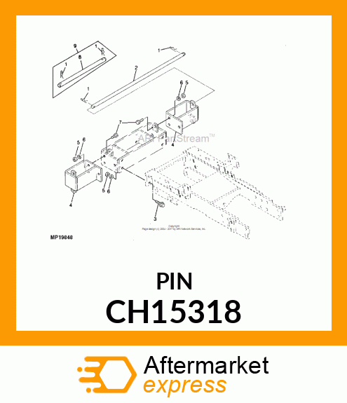 PIN FASTENER, PIN,FRONT WEIGHT,ASSY CH15318