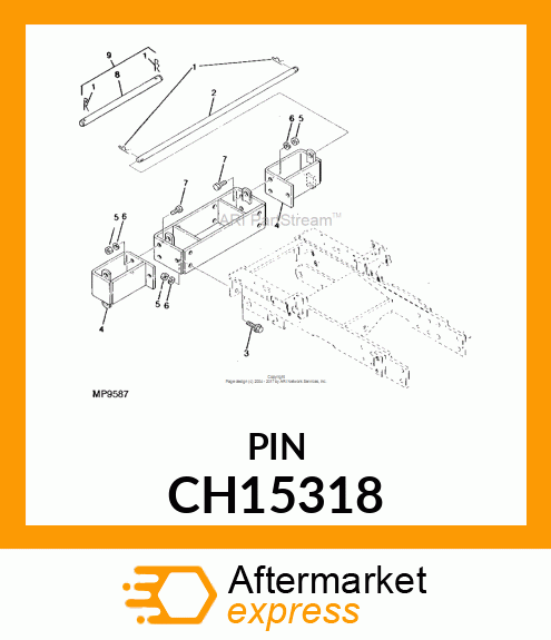 PIN FASTENER, PIN,FRONT WEIGHT,ASSY CH15318