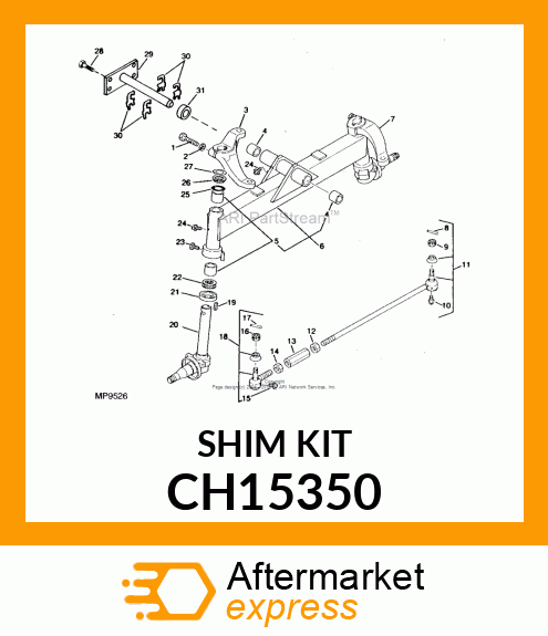 SHIM SET,CENTER PIN CH15350