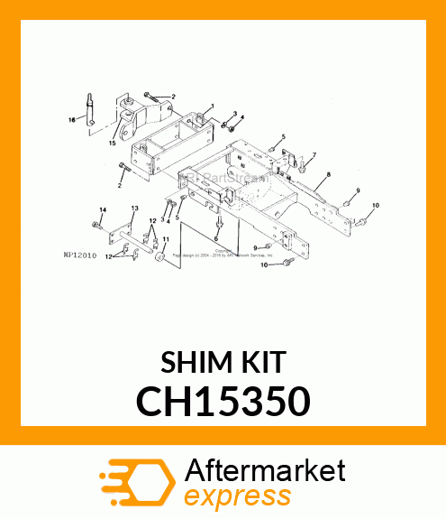 SHIM SET,CENTER PIN CH15350