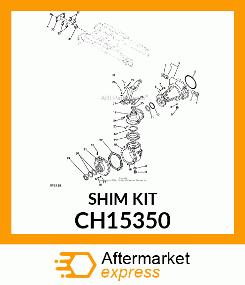 SHIM SET,CENTER PIN CH15350