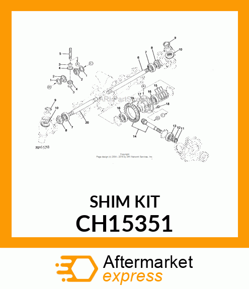 SHIM, SHIM SET,DIFFERENTIAL CARRIER CH15351