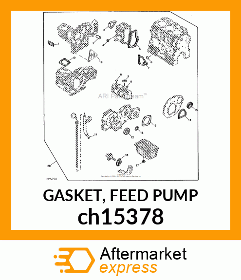 GASKET, FEED PUMP ch15378