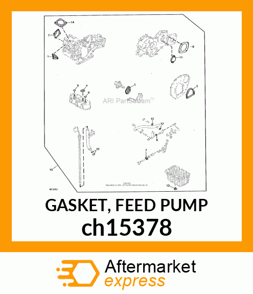 GASKET, FEED PUMP ch15378