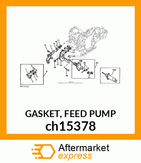 GASKET, FEED PUMP ch15378