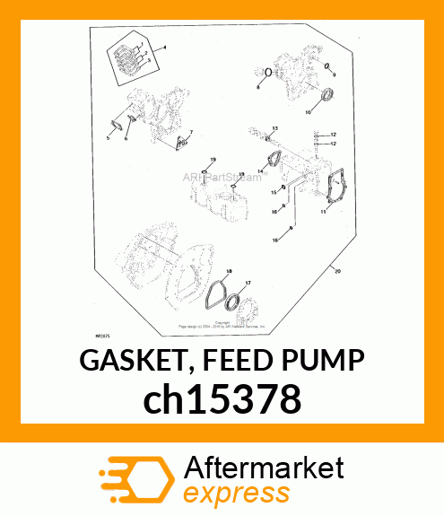 GASKET, FEED PUMP ch15378