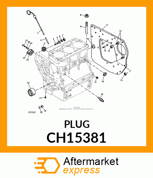 Plug - PLUG, CYLINDER BLOCK CH15381