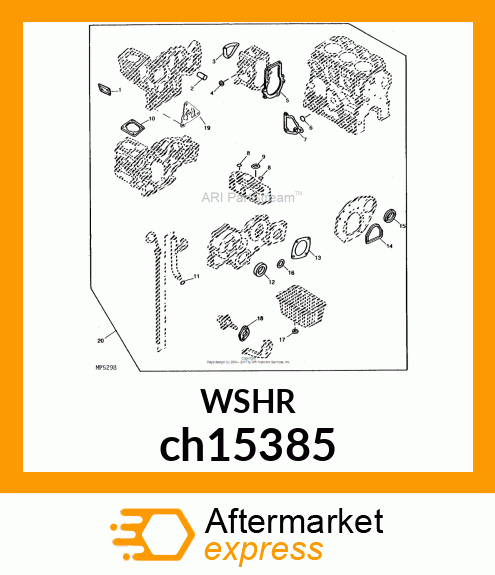 WASHER, WASHER, SEAL ch15385