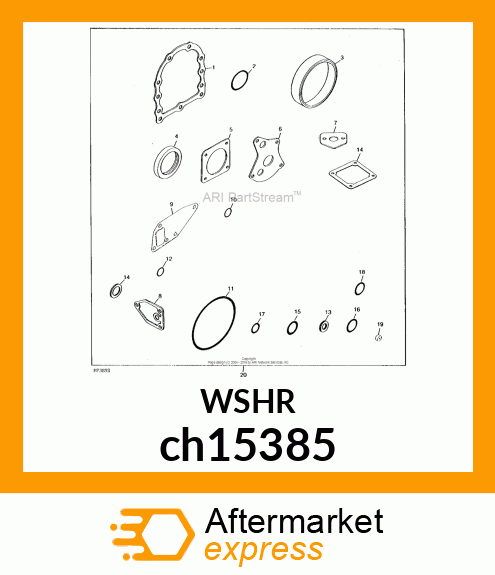 WASHER, WASHER, SEAL ch15385