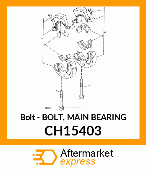 Bolt - BOLT, MAIN BEARING CH15403