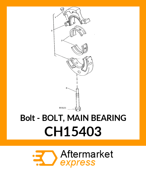 Bolt - BOLT, MAIN BEARING CH15403