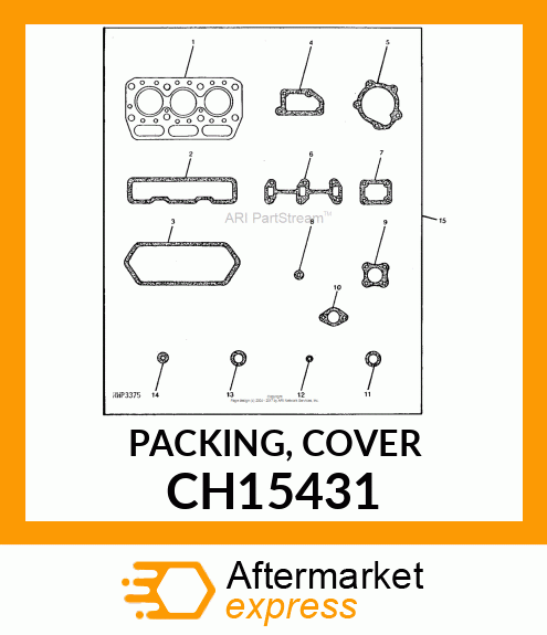 PACKING, COVER CH15431