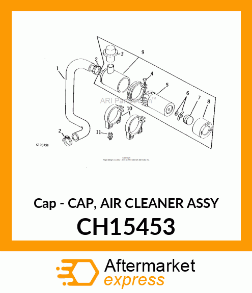 Cap - CAP, AIR CLEANER ASSY CH15453