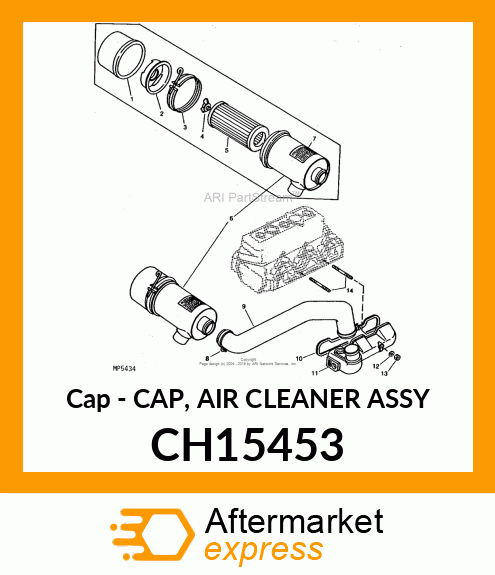 Cap - CAP, AIR CLEANER ASSY CH15453