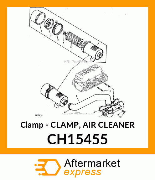 Clamp - CLAMP, AIR CLEANER CH15455