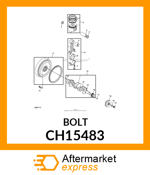 BOLT, CONNECTING ROD CH15483