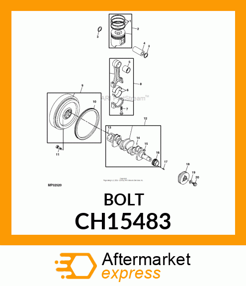 BOLT, CONNECTING ROD CH15483