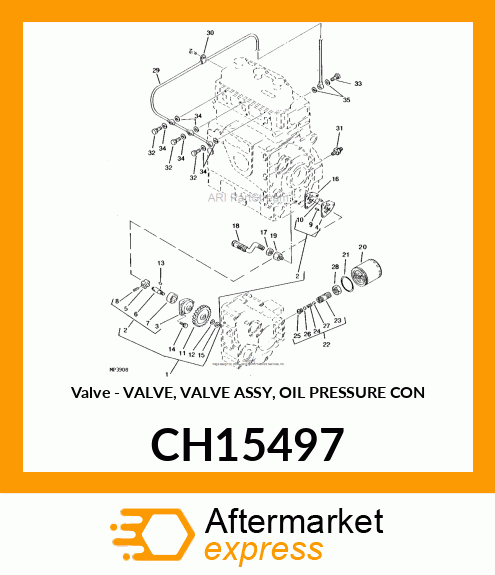 Valve - VALVE, VALVE ASSY, OIL PRESSURE CON CH15497