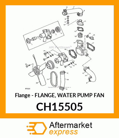 Flange - FLANGE, WATER PUMP FAN CH15505