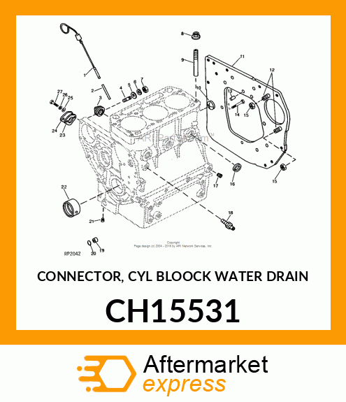 CONNECTOR, CYL BLOOCK WATER DRAIN CH15531
