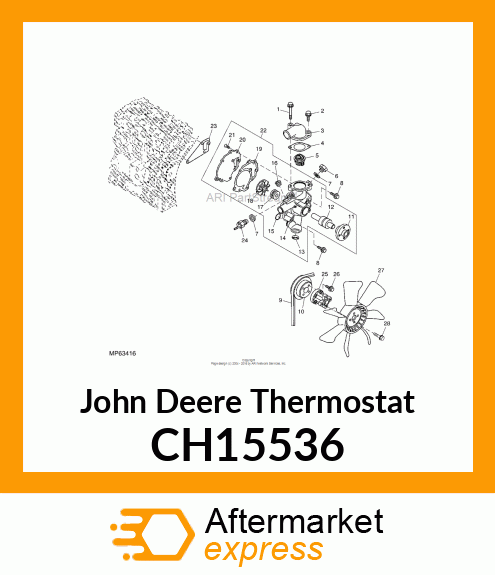 THERMOSTAT (71 DEG. C) CH15536