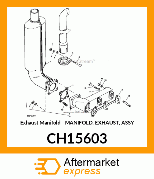 Exhaust Manifold - MANIFOLD, EXHAUST, ASSY CH15603