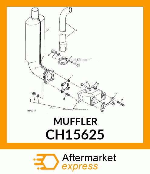 Muffler Extension CH15625