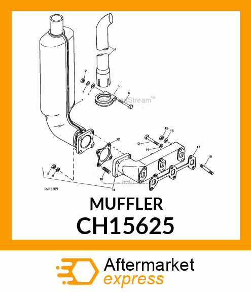 Muffler Extension CH15625