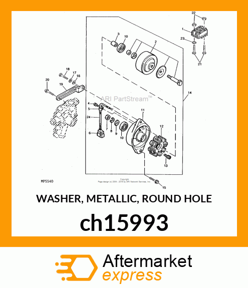 WASHER, METALLIC, ROUND HOLE ch15993