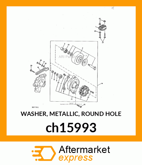 WASHER, METALLIC, ROUND HOLE ch15993