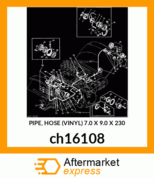 PIPE, HOSE (VINYL) 7.0 X 9.0 X 230 ch16108